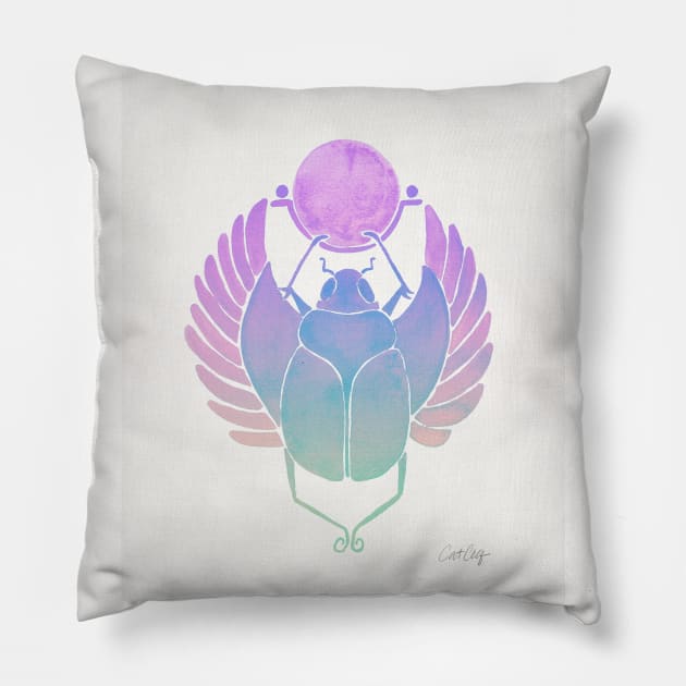 purple scarab Pillow by CatCoq