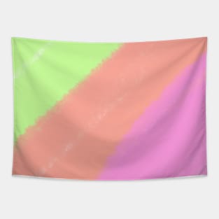 Yellow pink green watercolor abstract art Tapestry