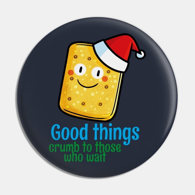 Cute christmas biscuit Pin by Jocularity Art