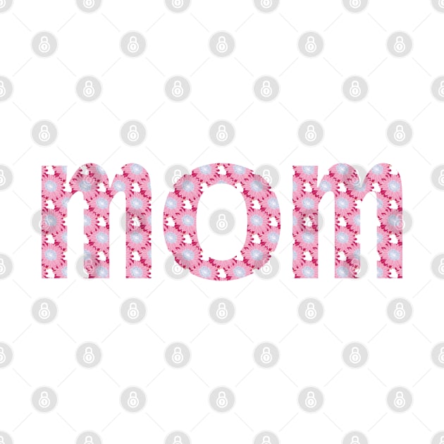 Floral Art Typography Mom Pink by ellenhenryart