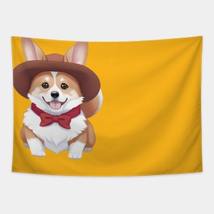 Cute Cowboy Corgi Tapestry