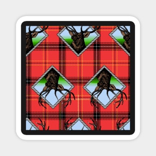 woodsman plaid Magnet