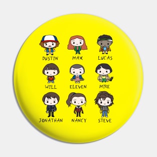 Stranger Things Kids Fan Art Chibis Pin