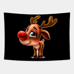 AI Art Cute Male Reindeer Abstract Expressionism Effect Tapestry