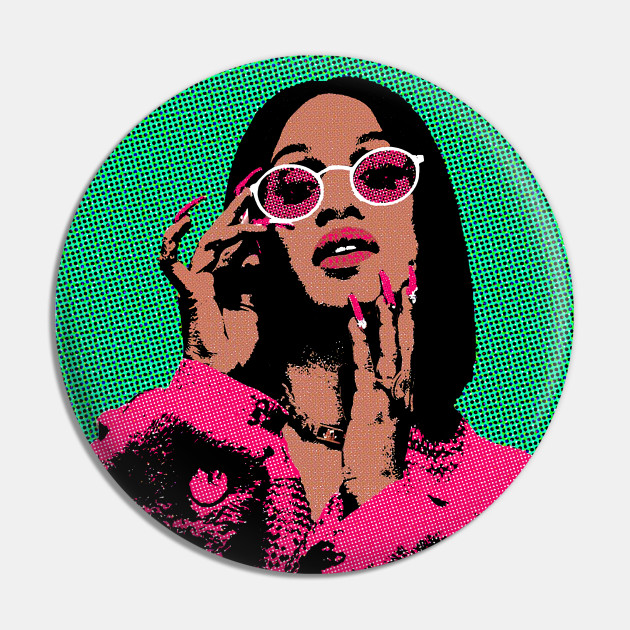 Cardi B pop art - Cardi B - Pin | TeePublic Cardi B Pop Art - Cardi B - Pin | Teepublic