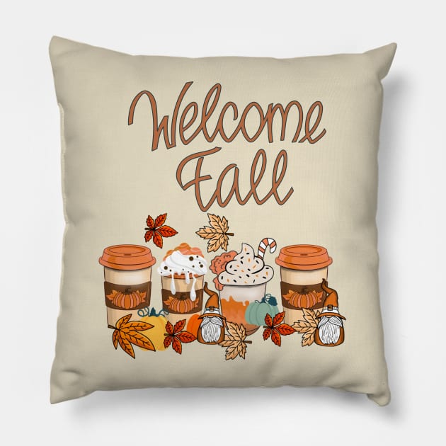 Welcome Fall Pillow by julia_printshop