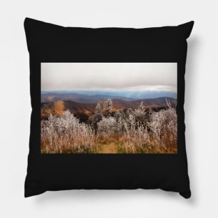 Frosted Autumn Smoky Mountains Pillow