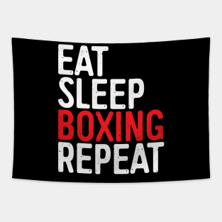 Eat Sleep Boxing Repeat Tapestry