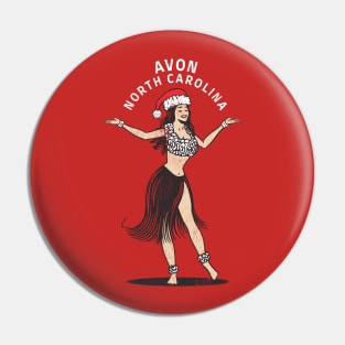 Avon, NC Christmas Vacationing Holiday Hula Girl Pin