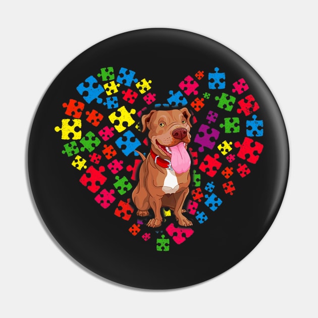 Pet Pitbull Autism Awareness Months For Dog Mom And Dad Pin by CarolIrvine