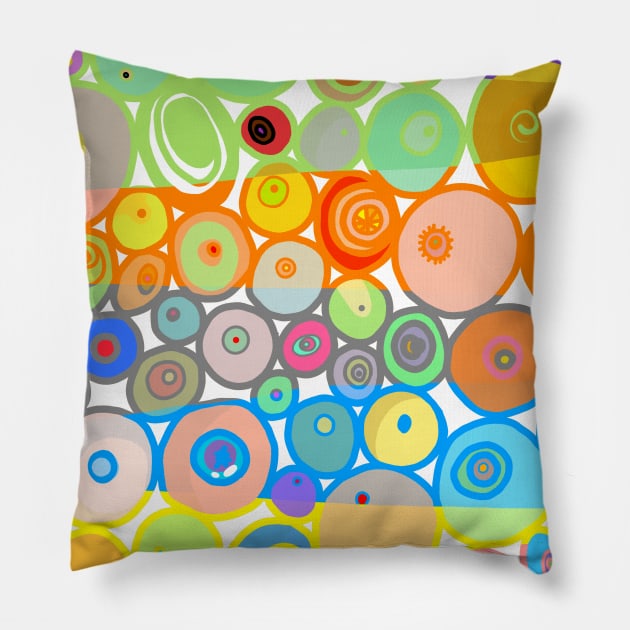 Summer Circles Pillow by notsniwart