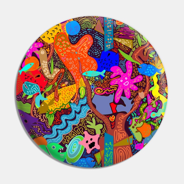 Colorful Fish pond interconnected puzzle design Pin by jen28