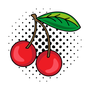 Retro Cherries Pop Art T-Shirt