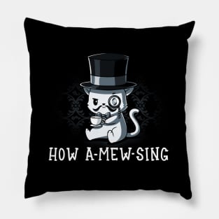 Cute Funny Cat Kitten Sarcastic Humor Quote animal Lover Artwork Pillow