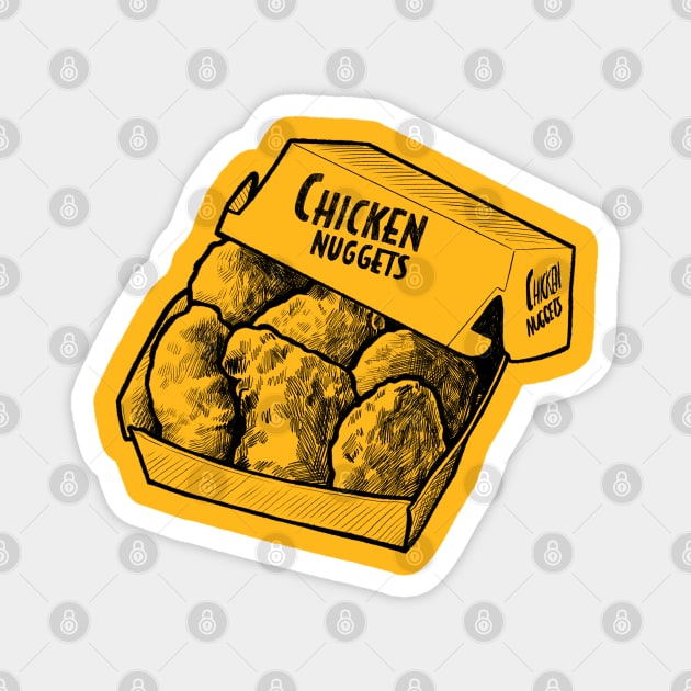 Chicken Nuggets Magnet by Sketchy