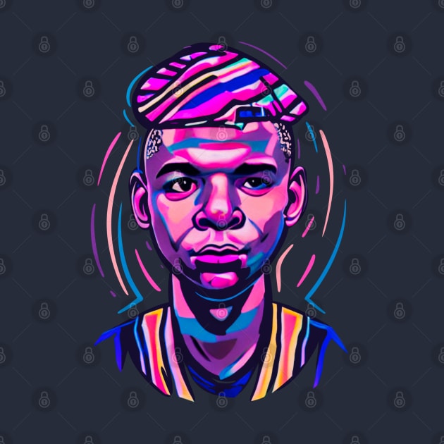 Kylian Mbappe popart Caricature by BAJAJU