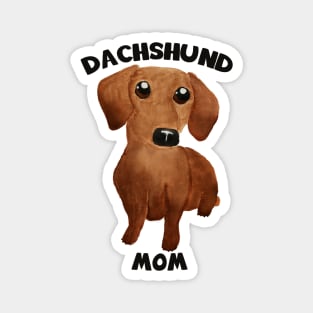 Watercolor cute dachshund puppy big eyes kawaii Magnet