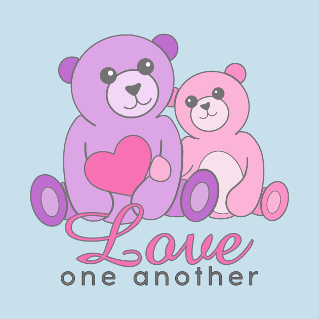 Love One Another Teddy Bears by AlondraHanley