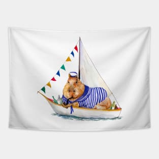 Capybara Handsome Cabin Boy Tapestry