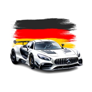 Mercedes Benz amg GT3 with Germany flag T-Shirt