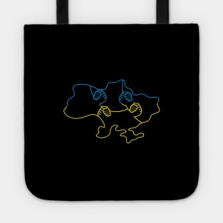 The power of unity.  Ukrainian unity Outline Tote