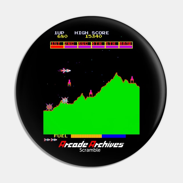 Mod.7 Arcade Scramble Space Invader Video Game Pin by parashop