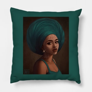 Teal Gele Pillow