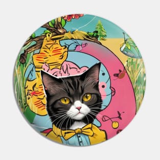 Artist cat Pin