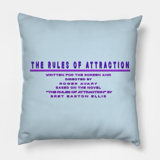 Rules of Attraction Title Card Pillow