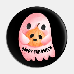 Cute Halloween Ghost Funny Autumn Vibes Halloween Thanksgiving and Fall Color Lovers Pin