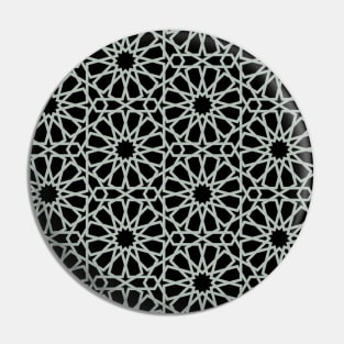 Black and Grey  Star Moroccan Star Pattern Pin