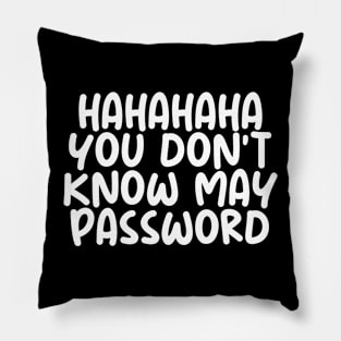 HAHAHA YOU DONT KNOW MY PASWORD Pillow