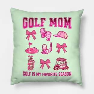 Golf Mom Golf Tournament in Pink Coquette Style Pillow