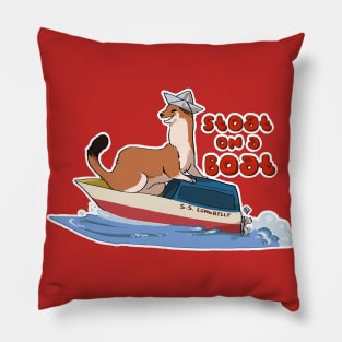 Stoat on a boat Pillow