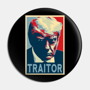 Trump Traitor Mugshot - by-CH3Media Pin