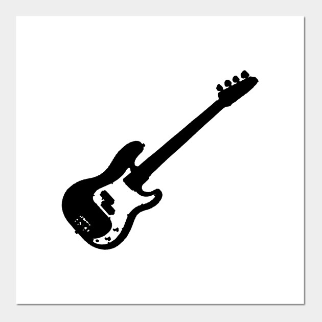 Black And White Bass Guitar Bass Guitar Posters And Art Prints Teepublic Uk