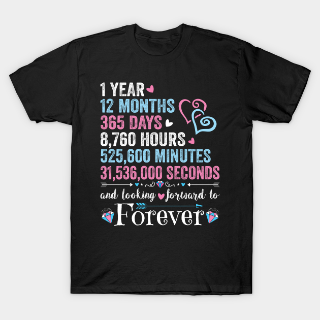 1st Wedding Anniversary Tshirt Matching 