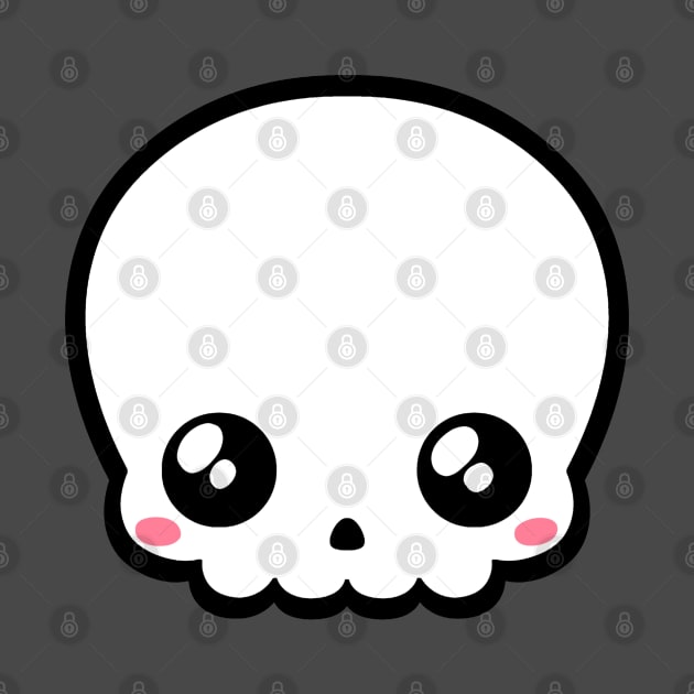 Cute and shy skull by Linys