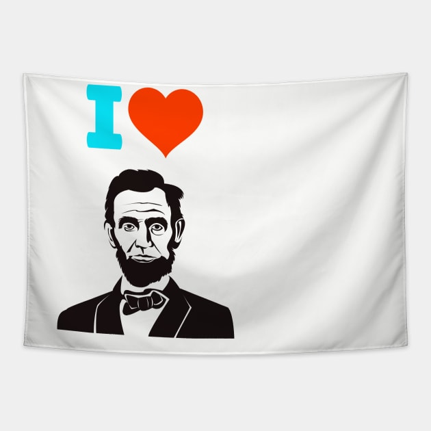 I love Lincoln Tapestry by Crazyhank2