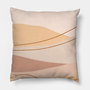 Abstract boho mountain landscape Pillow