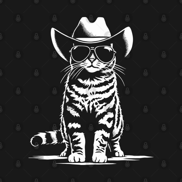 Cat Cowboy Cowgirl Country Western Funny Cat by KsuAnn