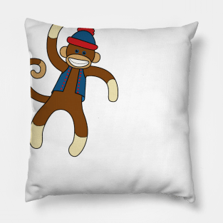 Dancing Sock Monkey Pillow