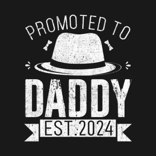 Promoted To Daddy Est. 2024 Shirt Baby Gifts For New Daddy T-Shirt