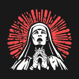 Vintage Halloween Horror Nun T-Shirt