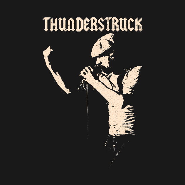 Thunderstruck / ACDC Brian Johnson / Retro Style by alselinos