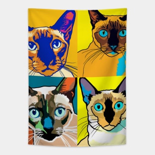 Tonkinese Pop Art - Cat Lover Gift Tapestry