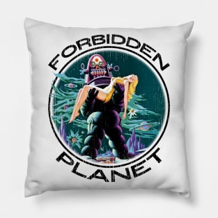 Forbidden Planet Robot Alien Babe Tee Pillow