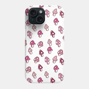 Pink Fairy Toadstools Pattern - seamless pattern Phone Case