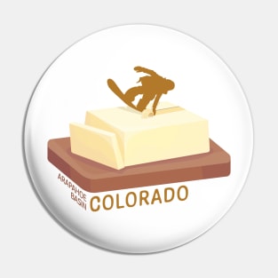 Snowboard Butter Carving | Arapahoe Basin Colorado Pin