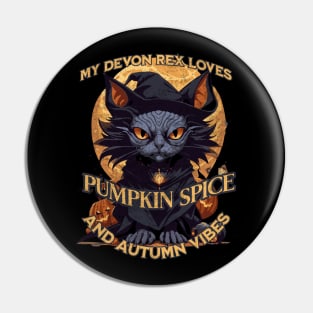 Spooky Mystical Witches Devon Rex Familiar Pin